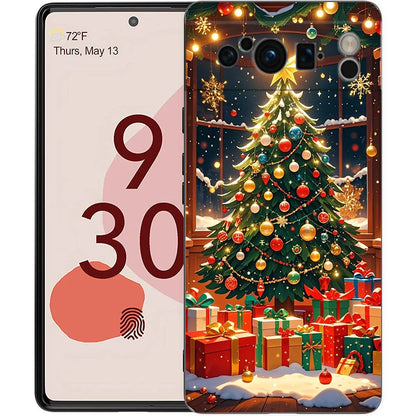 Phone Case Cover for Google Pixel 9 8 7 6 9A 8A 7A 6A Pro 10 9 Pro XL Soft TPU Shockproof Shell Capas Christmas Christmas Tree