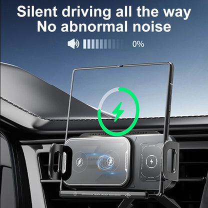 Car Wireless Charger Dual Coil Fold Screen Car Fast Charging Stand for Samsung Galaxy Z Fold 6 Flip 3 Air Vent Car Phone Holder