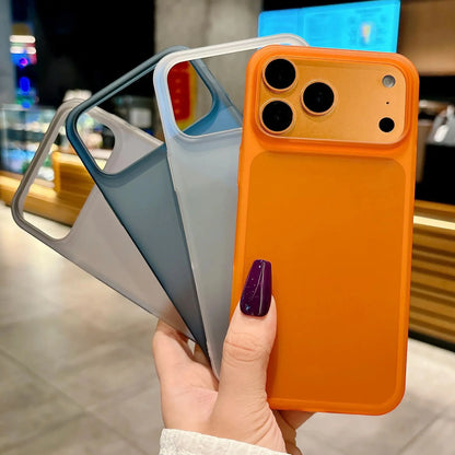 Ultra Thin Translucent Matte Shockproof Armor Phone Case For iPhone 17 17Pro 17Pro Max Frosted Protection PC Hard Cover Funda