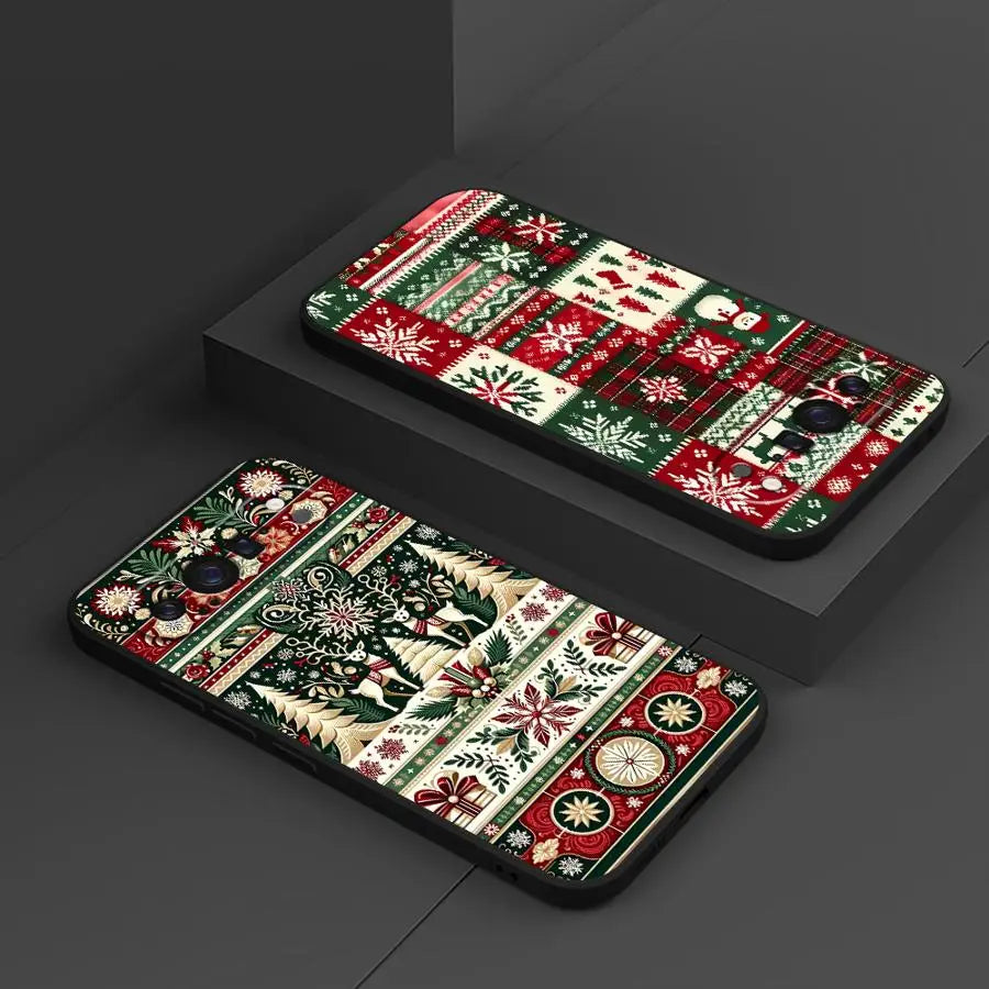 Phone Case for Google Pixel 6 7 8 Pro 6a 8a 10 9 Pro XL 9a 7a Black Soft Shell Christmas Deer Hot