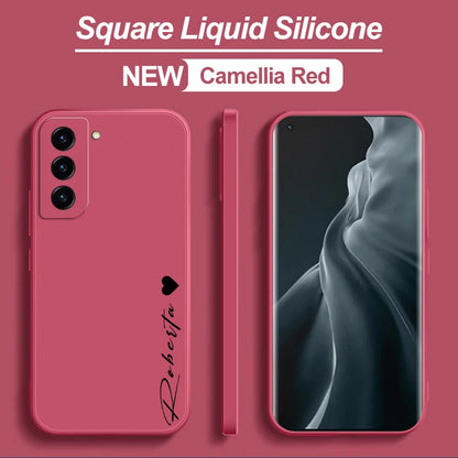 S24 S23 Ultra 5g Case Personalised Customized Name Liquid Silicone Cover For Samsung Galaxy S24 S23 S22 S21 Ultra Plus S20FE - covers4phones