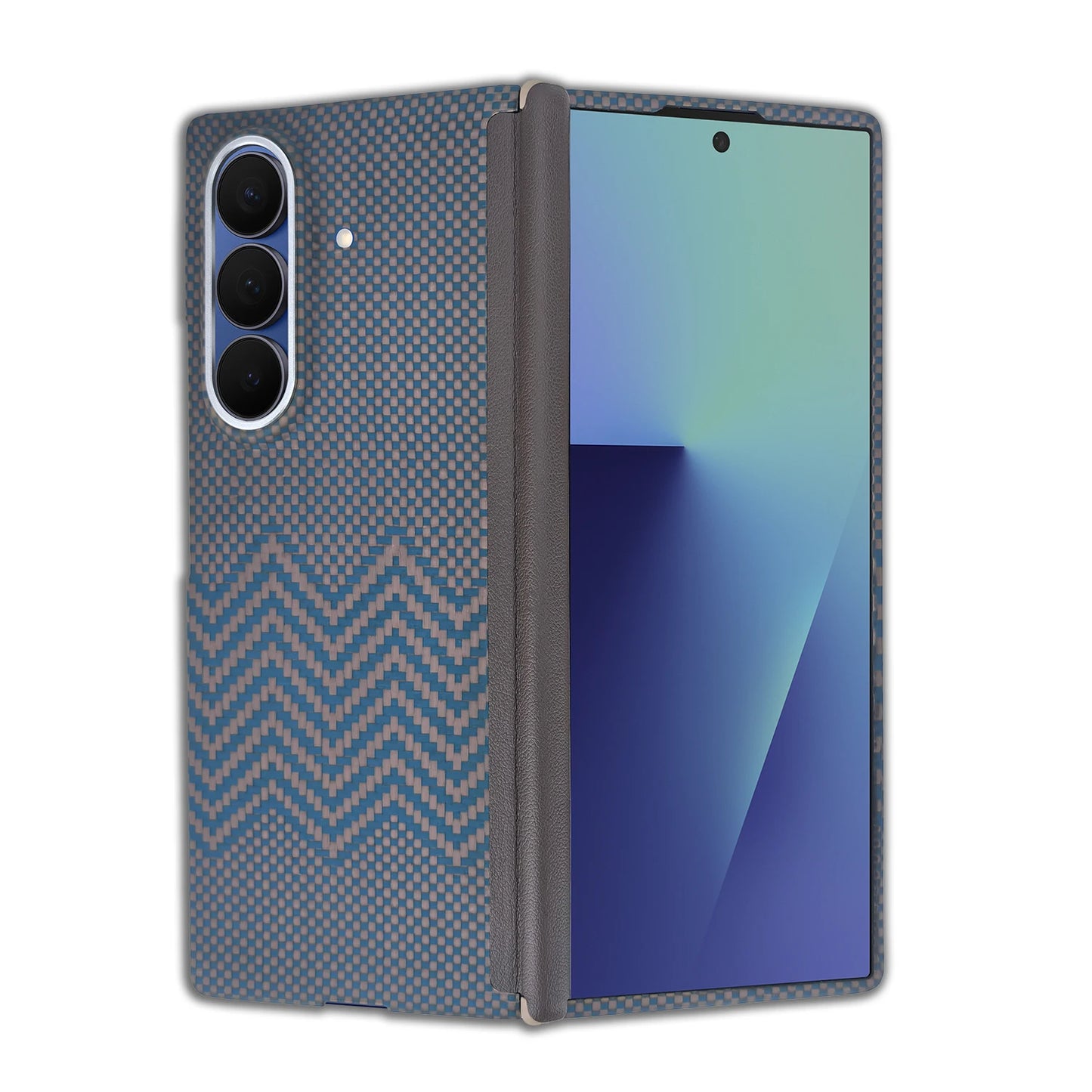 Real Pure Carbon Fiber Cover For SAMSUNG Galaxy Z Fold 7 Case Aramid Fiber Ultra Thin CoverCentral hinge protection for Magsafe