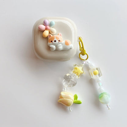 New DIY Fro Samsung Galaxy Buds FE 2 Pro Live Earphone Cover, Suitable for Samsung Galaxy Bugs 3 Pro Buds 3, with Keychain