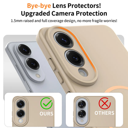 For Samsung Galaxy S25 Edge Case Fashionable Color Skin-friendly Magnetic PC Cover For Samsung S25Edge Shockproof Bumper Funda