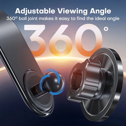 QOOVI Magnetic Car Phone Holder Dashboard Cellphone Stand Air Vent Magnet 360°Rotating GPS Mount for iPhone 16 15 Xiaomi Samsung