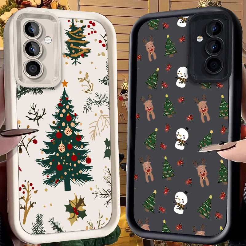 Christmas Tree Case for Samsung Galaxy S25 Ultra Plus S24 S23 S22 S21 S20 FE A73 A72 A71 A56 A55 A54 5G A52 A52S A51 4G Cover