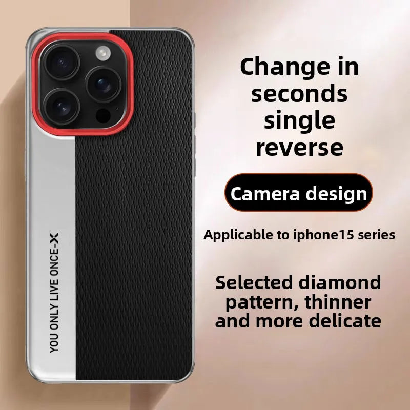 iPhone 15 Pro MAX Case iphone 15 15plus case Diamond Pattern Creative Camera Protection Slim Hard Cover Fashion Retro Style