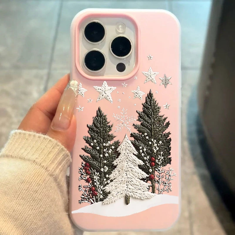 Funda For Samsung Galaxy A16 A56 5G A17 A55 Case Christmas Tree Phone Case For Galaxy S25 FE S24 S23 Ultra Plus S22 Back Cover