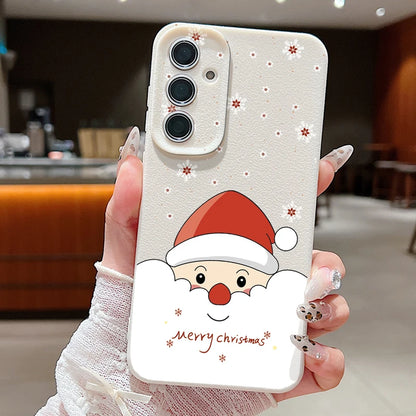 Christmas Santa Claus Case For Samsung Galaxy A17 A56 A36 A26 A55 A16 A15 A54 S25 Edge S24 FE S23 S22 Ultra Plus TPU Phone Cover