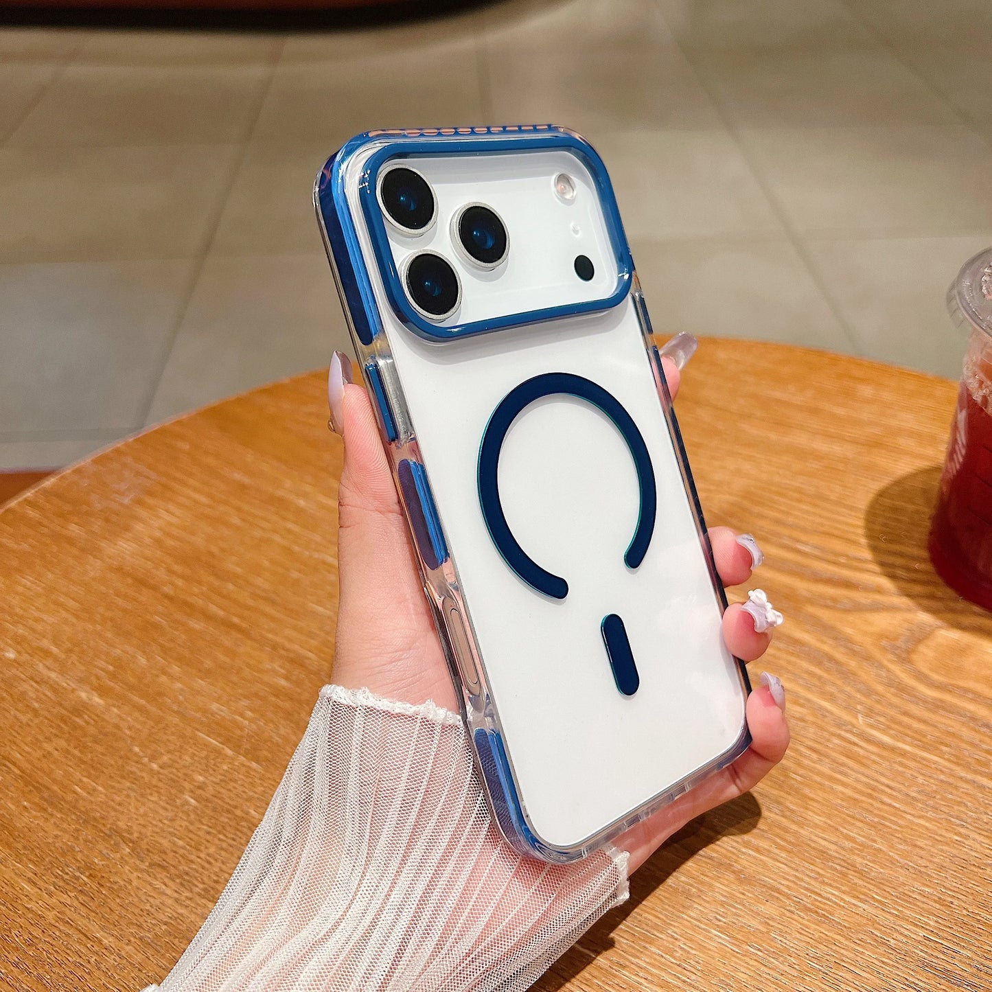 Luxury Transparent For Magsafe Wireless Charge Magnetic Case For iPhone 17/17AIR/17Pro/17 Pro Max Clear Shockproof Back Cover
