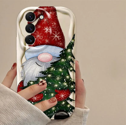 Santa Claus 3D Wave Soft TPU Phone Case For Google Pixel 7 8 9 10 Pro XL 5G Soft TPU Back Cover
