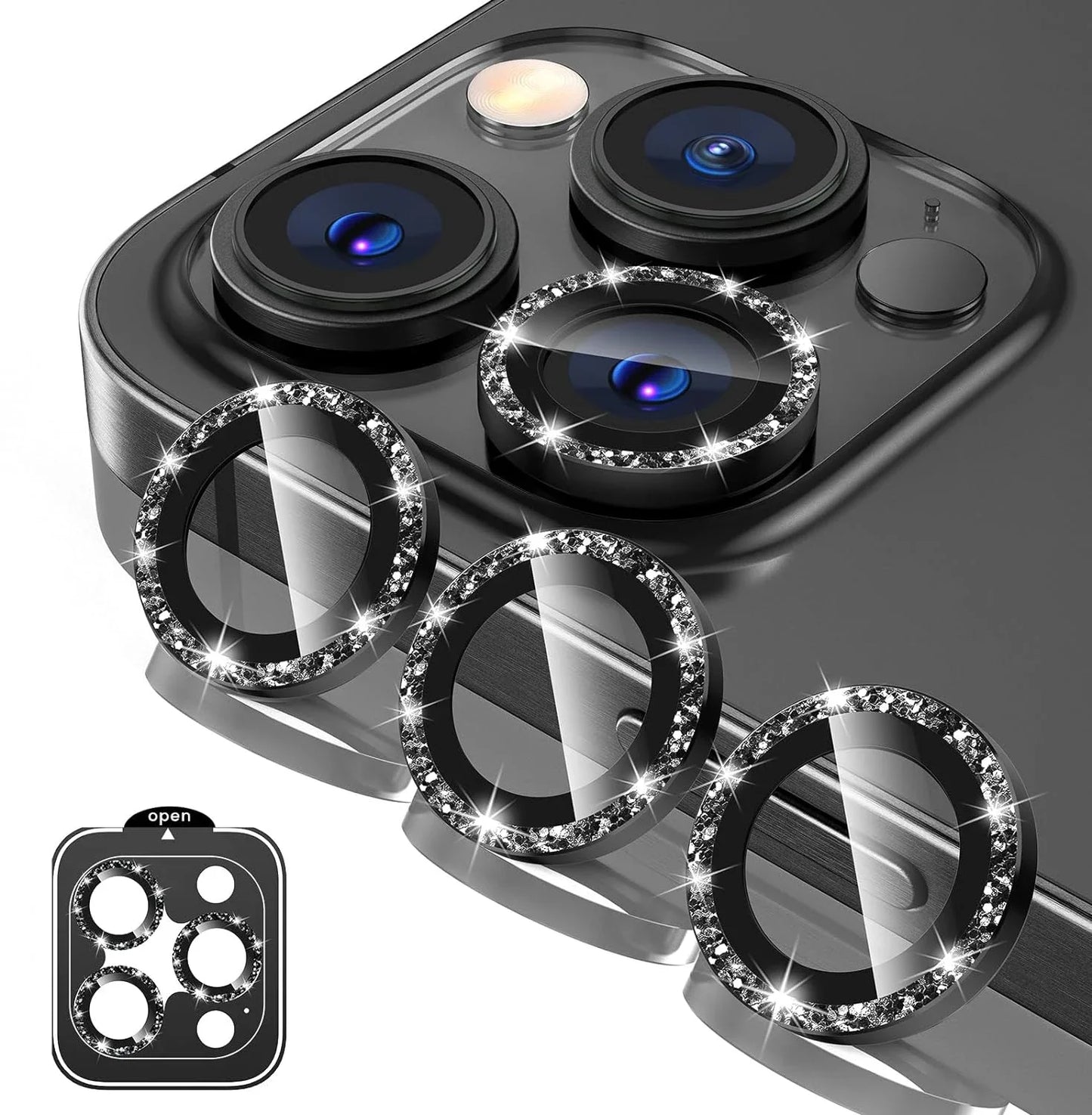 2-3Pcs Metal Tempered Glass Camera Lens Protector Cover For IPhone 15 16Pro Max 15 16 Plus Protection Phone Accessories