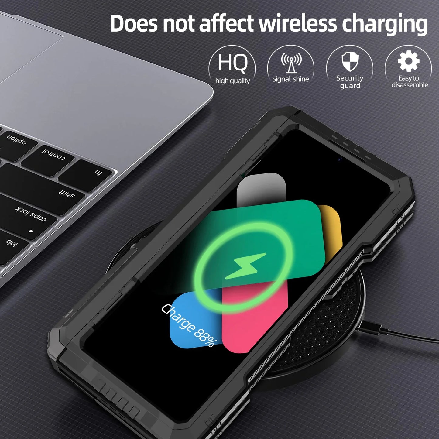 Aluminum Metal Armor Phone Case Z Fold 7 4 Shockproof Rugged Cover Full Protector For Samsung Galaxy Z Fold 6 5 Heavy Duty Shell