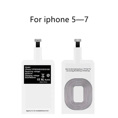 Universal Android Qi Wireless Charging Receiver Type C Wireless Charger Receiving Patch For Micro USB Smartphone For Iphone 6 7