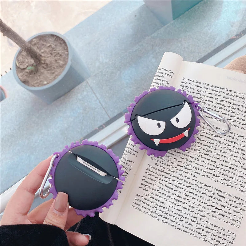 For Airpods Pro 2 Case,Pokemon Gastly Protective Earphone Silicone Cover For Airpods 4 Case For Kids Boys Girls Funda