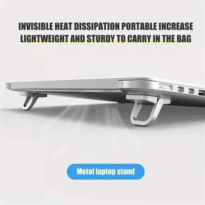 2pcs/Set Laptop Stand for Computer Keyboard Stand Riser Aluminum Mini Portable Laptop Stands for Macbook / Notebook /Lenovo/Dell