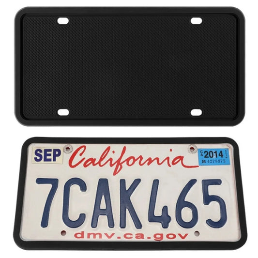 Silicone license plate frame, American and Canadian license plate frame, waterproof, rust proof, without damaging the paint