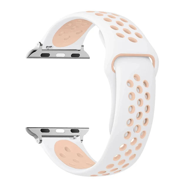 Silicone Watch Strap For Apple Ultra 2 49MM Sports Band For Iwatch Series 10 9 8 7 6 SE 46mm 45MM 41MM 44MM 42MM Breathable Band