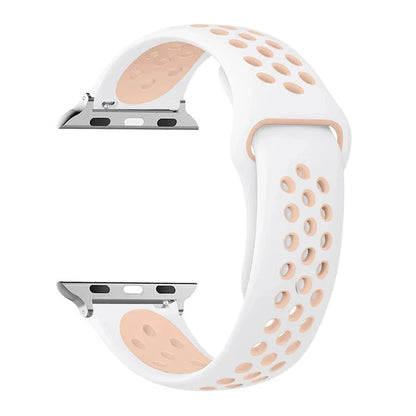 Silicone Watch Strap For Apple Ultra 2 49MM Sports Band For Iwatch Series 10 9 8 7 6 SE 46mm 45MM 41MM 44MM 42MM Breathable Band