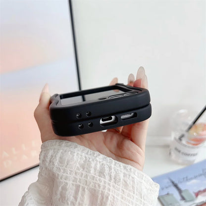 Matte Wave Magnetic Stand Phone Case For Samsung Z Flip 7 6 5 4 3 flip6 zflip6 flip5 Luxury Rotation Fold Bracket Frosted Cover