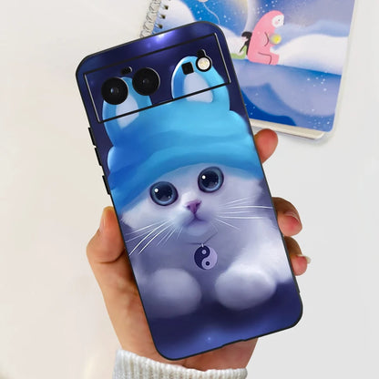 For Cover Google Pixel 6 Case Cute Cat Cartoon Bumper Back Shockproof Soft TPU Case For Google Pixel 6A 6PRO Pixel 6 Phone Cases