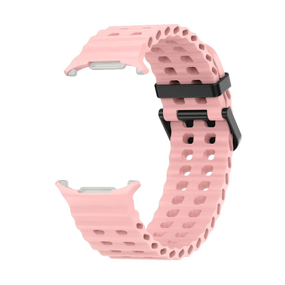 NEW Marine Silicone Strap For Samsung watch ultra 47mm Bracelet No Gaps Sport two-tone Band for Galaxy 7 ultra watchband straps