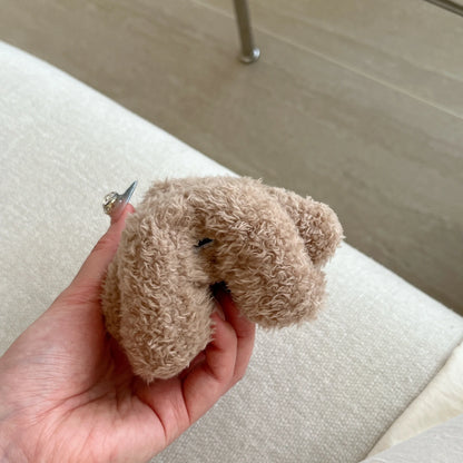 Cute Cartoon Fur Bear shape Case for Airpods 4 3 2 1 Air Pods Pro2 Generation Funny Fluffy Plush Warm Women Girls Cover