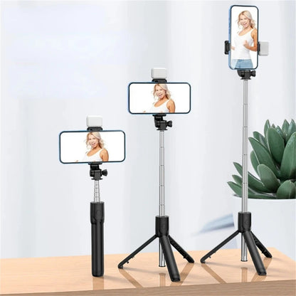 F2 10 Mobile Phone Live Holder Smartphone Retractable Wireless Live Broadcast Stand Dimmable Selfie Stick LED Fill Light Video