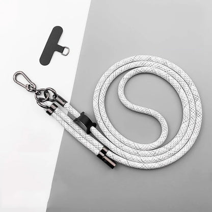 150CM Length Phone Lanyard Adjustable Detachable Neck Cord Outdoor Universal Crossbody Strap Card Clip for Mobile Phone Case