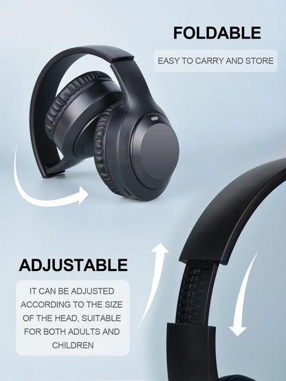 #Wireless Bluetooth 5.3 Headphones Over Ear HIFI Stereo Headsets True Sport Gamer Earphone TF/AUX Music Player with HD Mic Gifts