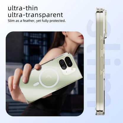 For Google Pixel Fold 10 Pro Fold Case Protective Clear Magsafe Anti-Scrach Shell Back Cover