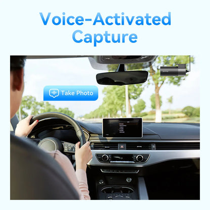 Pictrey M2 2K Dash Cam with Night Vision 330° Rotatable Car DVR Smart Voice Control 24H Parking Monitor