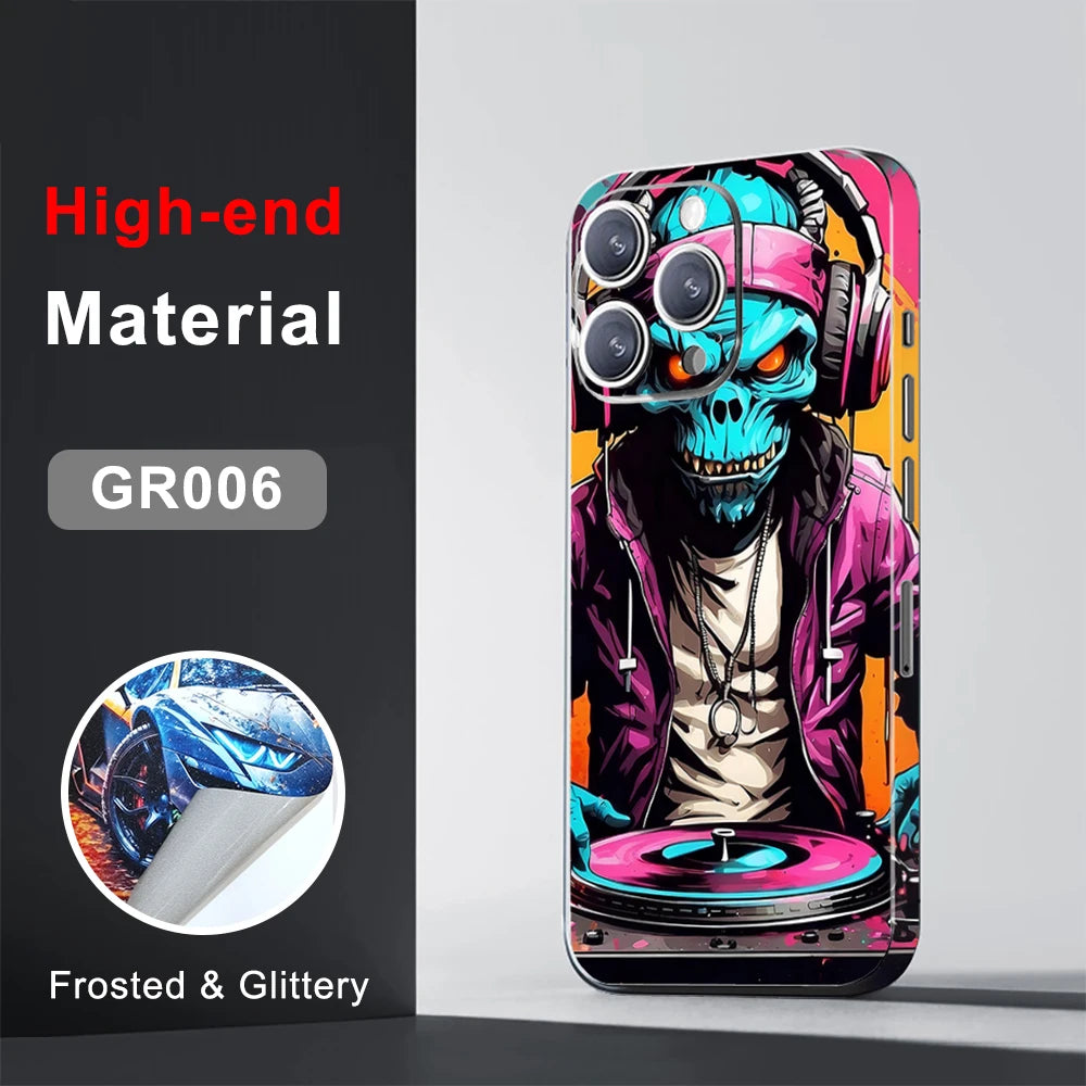 CASEKiTTY Skin Wrap Sticker Back Film For iPhone 15 Pro Max 14 Plus 13 12 Mini Protective Decal Side Frame Back Screen Protector