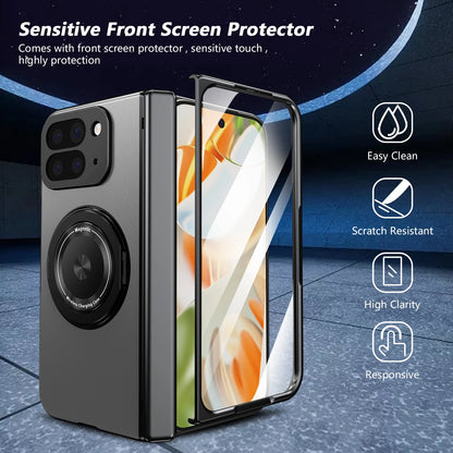 For Google Pixel 10 Pro Fold Case Luxury Armor Sanhelian Protective Shell With Magnetic Cover Finger Protective Film Funda