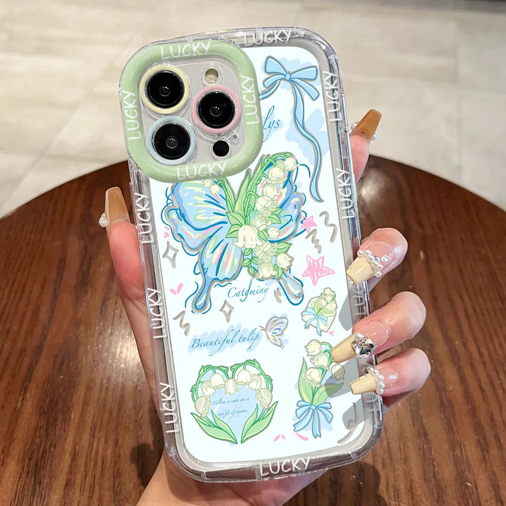 Cut Cat Aninal Phone Case For iPhone 13 Funda iPhone 15 11 16 14 17 Pro Max Air 12 7 8 Plus SE 2020 17promax Silicone Soft Cover