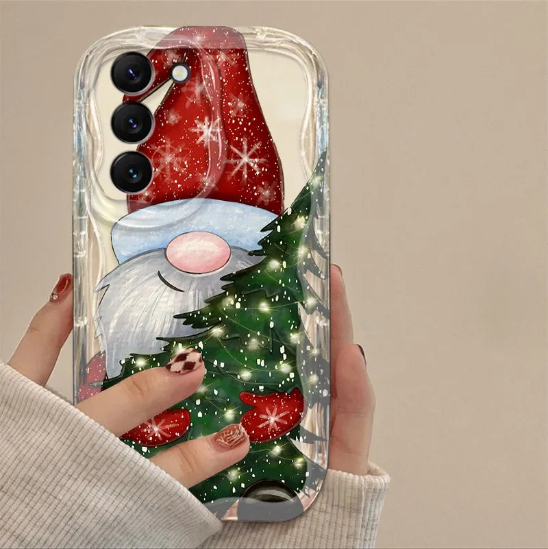 Santa Claus 3D Wave Soft TPU Phone Case For Google Pixel 7 8 9 10 Pro XL 5G Soft TPU Back Cover