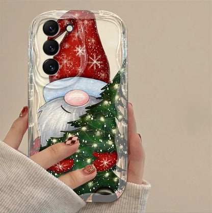 Santa Claus 3D Wave Soft TPU Phone Case For Google Pixel 7 8 9 10 Pro XL 5G Soft TPU Back Cover