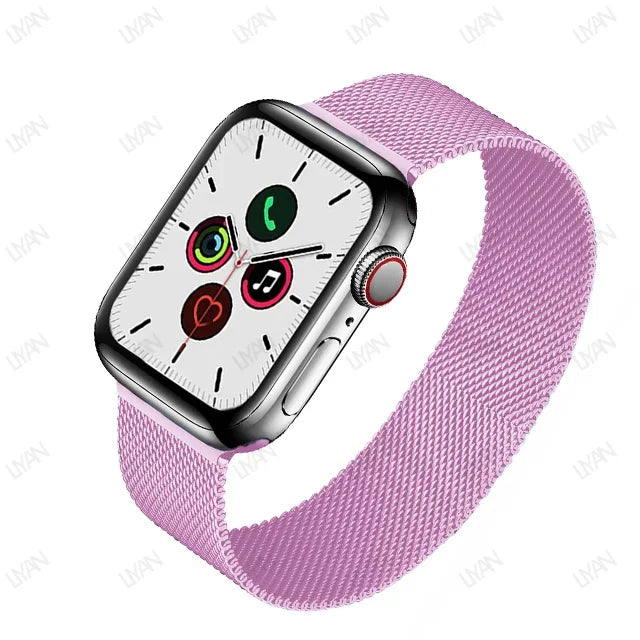 Milanese Loop for apple watch band 44mm 45mm 40mm 41mm 46-42mm pride bracelet iwatch series 9 8 7 6 SE 5 4 10 ultra 2 49mm strap