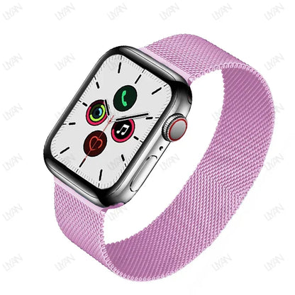 Milanese Loop for apple watch band 44mm 45mm 40mm 41mm 46-42mm pride bracelet iwatch series 9 8 7 6 SE 5 4 10 ultra 2 49mm strap