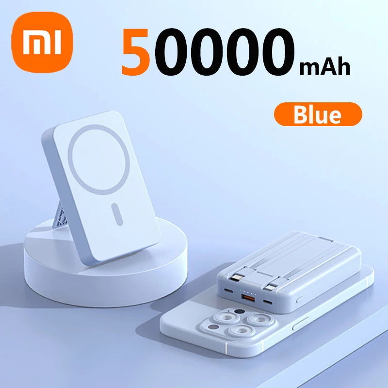 Xiaomi 100000mAh Power Bank Magnetic Wireless Fast Charging External Battery Pack Type-C Powerbank For IPhone16 Xiaomi SAMSUNG