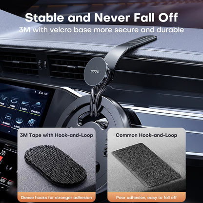 QOOVI Magnetic Car Phone Holder Dashboard Cellphone Stand Air Vent Magnet 360°Rotating GPS Mount for iPhone 16 15 Xiaomi Samsung
