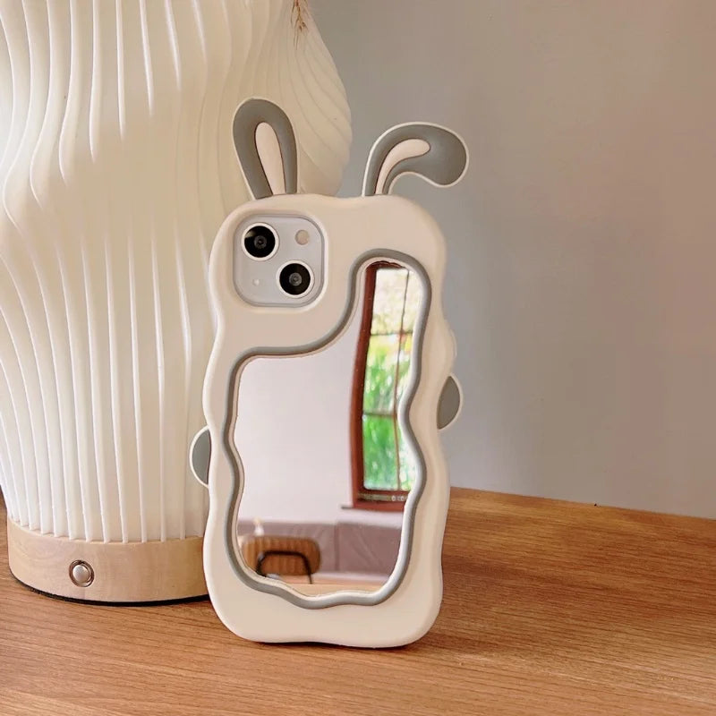 Rabbit Ear Silicone Phone Case for IPhone X XS XR XSmax 6/7/8Plus 14 13 12 11 Pro Promax 15 Pro Max