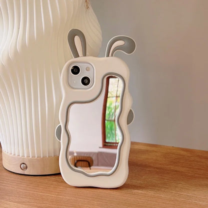 Rabbit Ear Silicone Phone Case for IPhone X XS XR XSmax 6/7/8Plus 14 13 12 11 Pro Promax 15 Pro Max