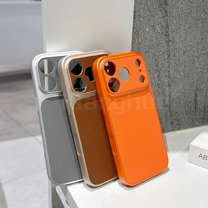 leather texture Luxury Case For iPhone 17 Air 17 17 Pro 17 Pro colorful Max Matte Soft Shell Ultra Thin Cover ﻿ ﻿