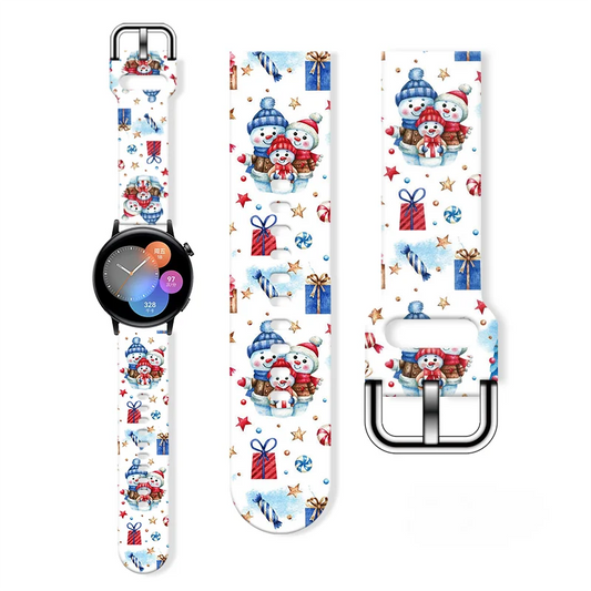 20mm Christmas Series 5 Strap for Samsung Galaxy Watch 7/6/5 40mm 44mm Band Replaceable Bracelet for Xiaomi Huawei Amazfit Watch