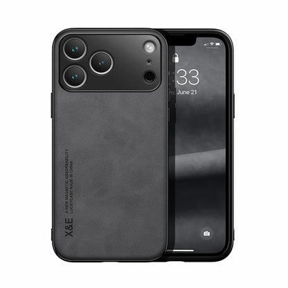 Luxury Magnetic Leather Case for iPhone 15 14 13 12 11 16 17 Pro Max Mini Plus 17Pro iPhone17 Magsafe Cover Support Car Holder