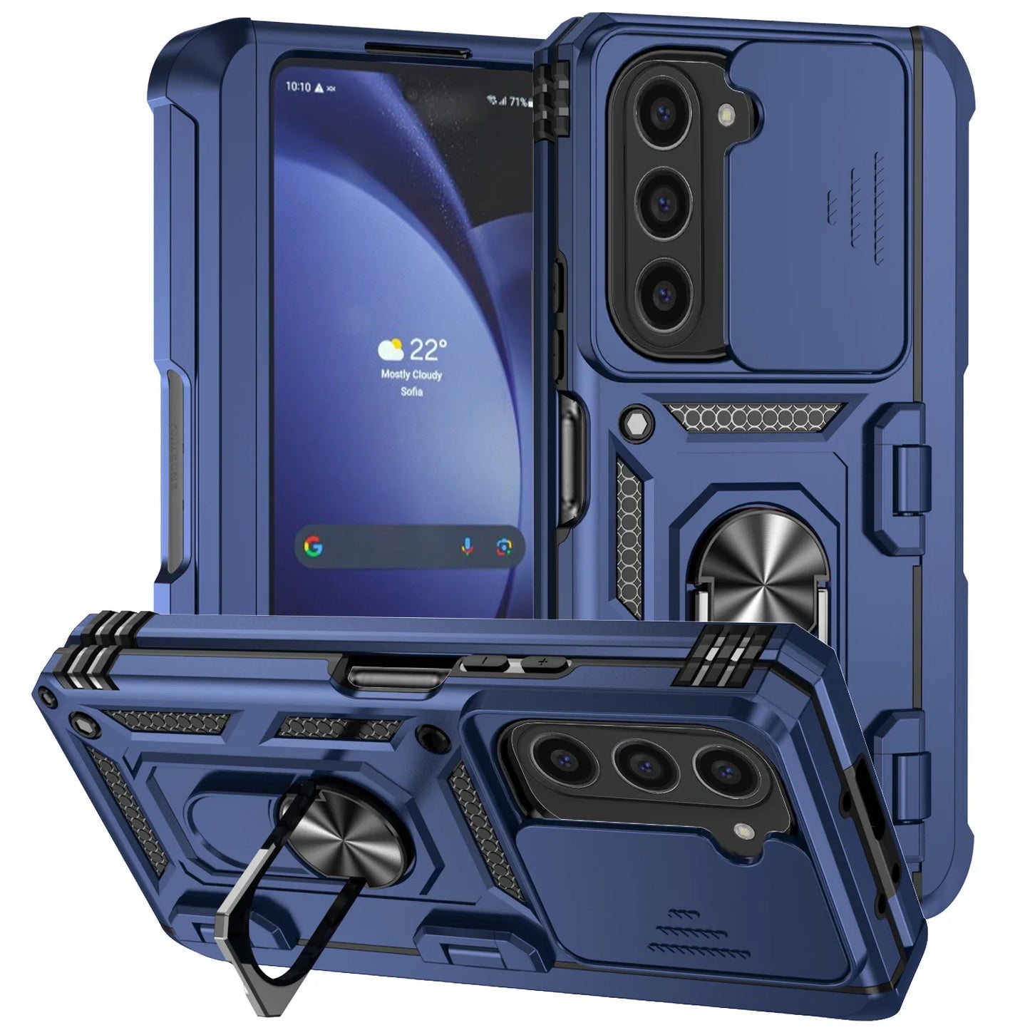 For Samsung Galaxy Z Fold 6 5 4 Phone Cases with Slide Lens Protective Cover Shockproof Camera Protector Case for Z Fold 6 5 4