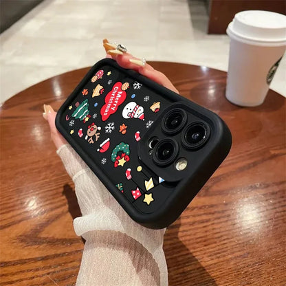 Case For Google Pixel 9 8 7 8A 7A Pro XL 9Pro 7Pro 8Pro 9ProXL Silicone Ins Cartoon Christmas New Year Gift New Design Hot Cover