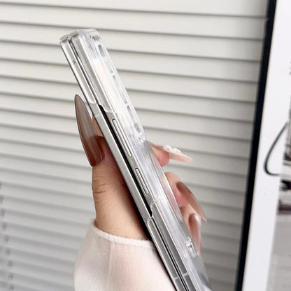 360 Rotating Bracket Clear For Magsafe Case For Samsung Galaxy Z Fold 7 6 5 4 Holder Wireless Charging Shockproof Bumper Cover