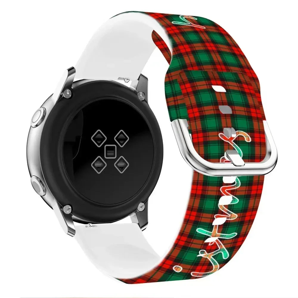 20mm 22mm Christmas Style Silicone Strap for COROS APEX 4 42mm PACE Pro Wristband Suunto Vertical 2 Run Race 2 CMF Watch 3 Pro 2